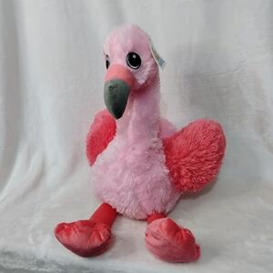 Goffa Large Pink Flamingo Plush Stuffed Animal Bird Toy 24" w/ Tags Sits